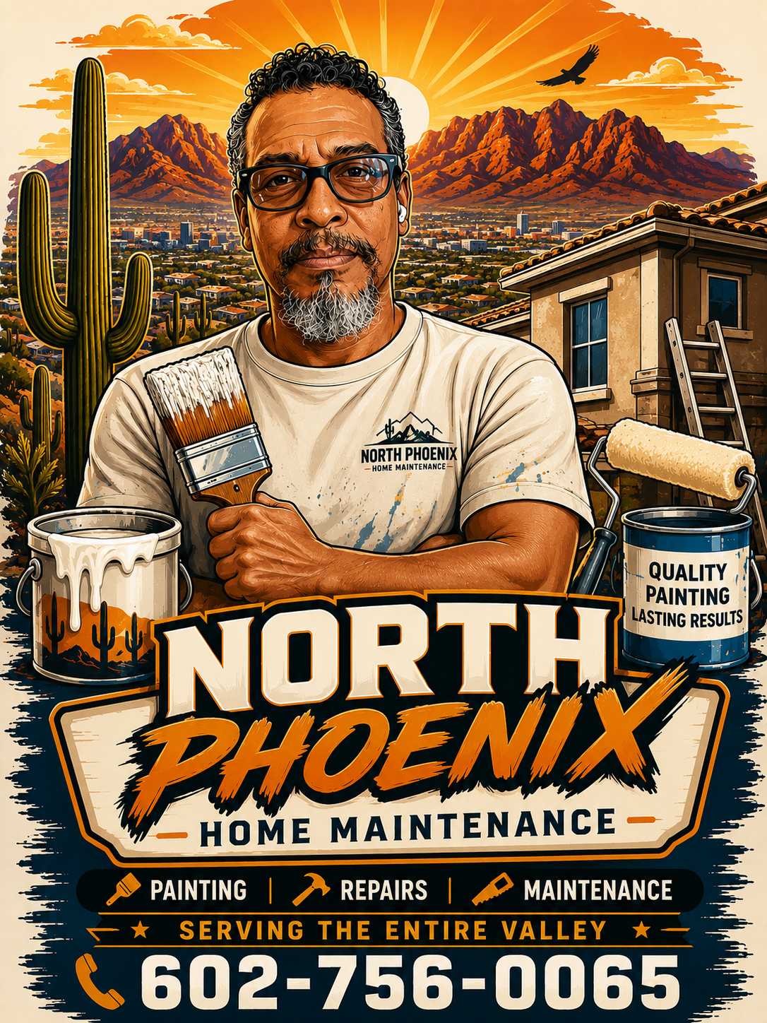 North Phoenix Home Maintenance painting and repair illustration